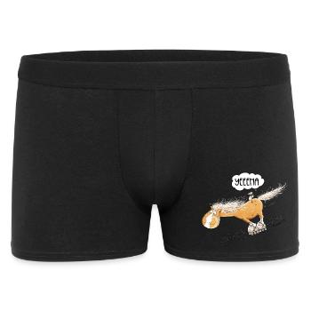 cheval avec des promenades en patins à roulettes drôles de chevaux disant - Boxer Homme - noir - Devant