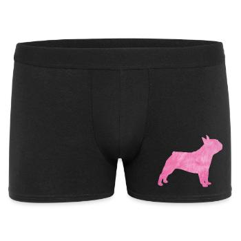 Pug Fluffy Fur Dog Pink Master Mistress - Men's Boxer Shorts - black - Front