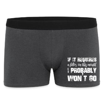 If it requires a filter on this mouth, I probably - Men's Boxer Shorts - charcoal grey - Front