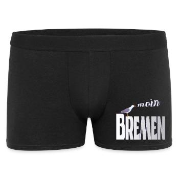 Bremen Möwe & Moin Design - Männer Boxer Shorts - Schwarz - Vorne