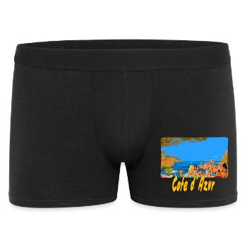Cote d´ Azur - Männer Boxer Shorts - Schwarz - Vorne