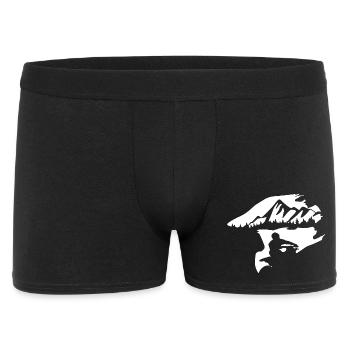 Silhouette de paysage de montagne majestueux - Boxer Homme - noir - Devant