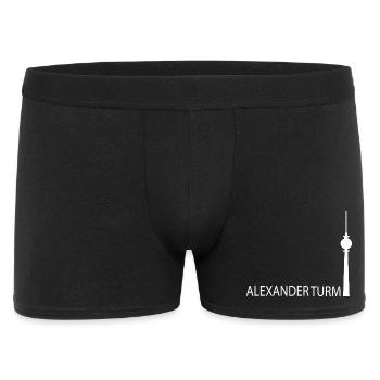 Drôle de tour de télévision de Berlin Silhouette Parodie - Boxer Homme - noir - Devant