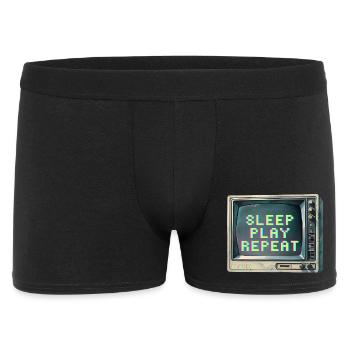 Retro-Gaming-inspiriertes TV-Design - Männer Boxer Shorts - Schwarz - Vorne
