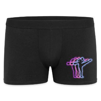 Muay Thai Kickboxer Silhouettes Kickboxing Girls - Men's Boxer Shorts - black - Front