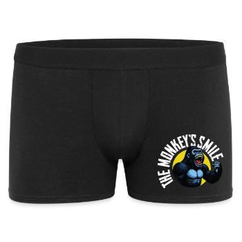 Brüllender Gorilla im Vintage-Stil - Männer Boxer Shorts - Schwarz - Vorne