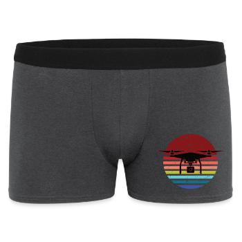 Vintage drone - Men's Boxer Shorts - charcoal grey - Front