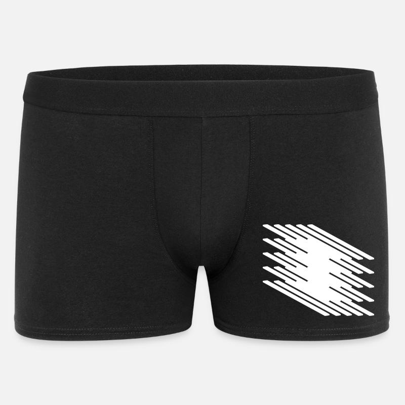 Abstract Dynamic Line Pattern - Men's Boxer Shorts - black
