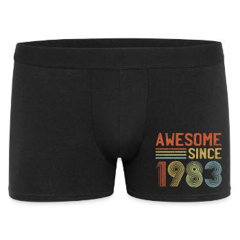 Vintage 1983 Rétro Conception de texte - Boxer Homme - noir - Devant