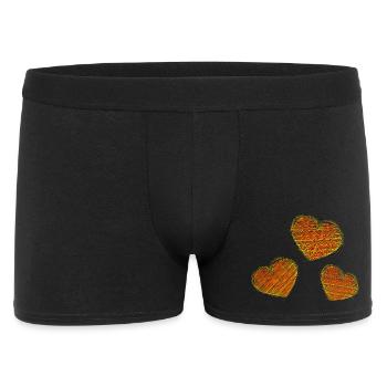 HEART. COUPLE. VALENTINE'S DAY. JUST MARRIED. Bachelorette party. - Men's Boxer Shorts - black - Front