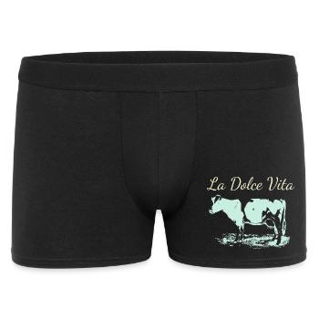 Dairy cow from La Dolce Vita in negative - Men's Boxer Shorts - black - Front