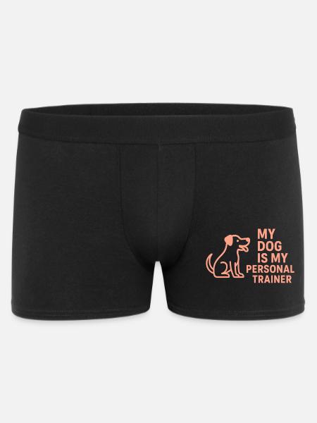 My dog is my personal trainer - Men's Boxer Shorts - black
