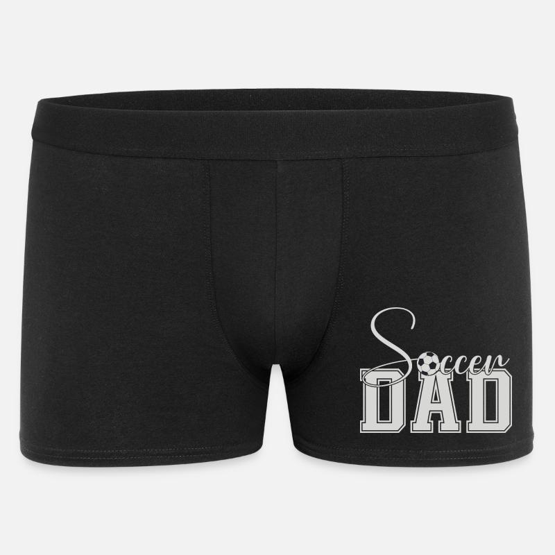 Fußball Papa Uni Block Text - Männer Boxer Shorts - Schwarz
