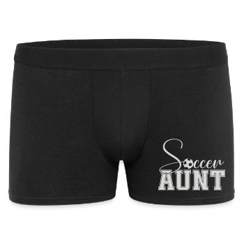 Fußball-Tante - Männer Boxer Shorts - Schwarz - Vorne