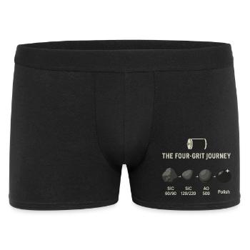 Le voyage des quatre grains : le processus de polissage de la pierre - Boxer Homme - noir - Devant