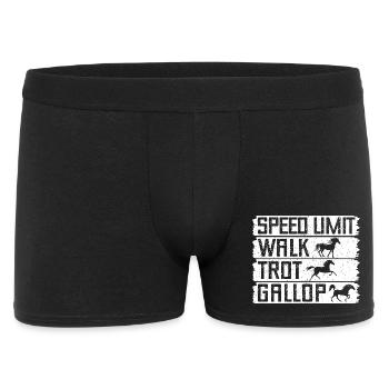 Horseback Riding Walk Trot Gallop Horse Rider - Männer Boxer Shorts - Schwarz - Vorne