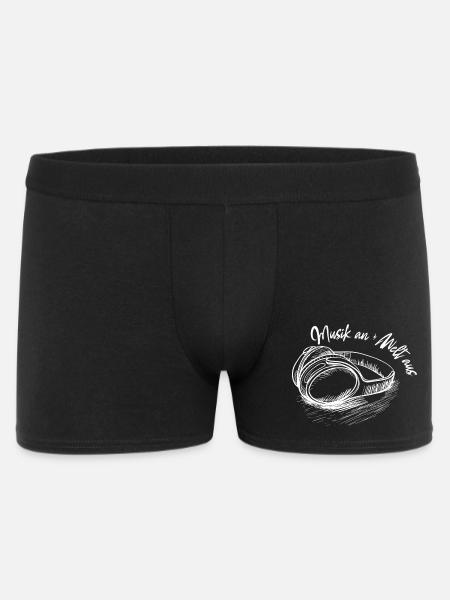 Music on - World off - Men's Boxer Shorts - black