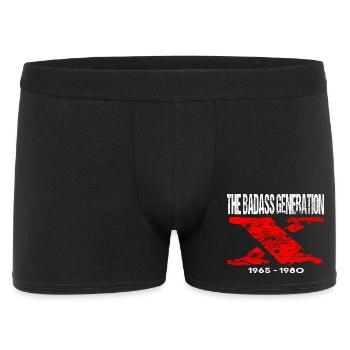 Generation X 1965 1980 Retro - Männer Boxer Shorts - Schwarz - Vorne