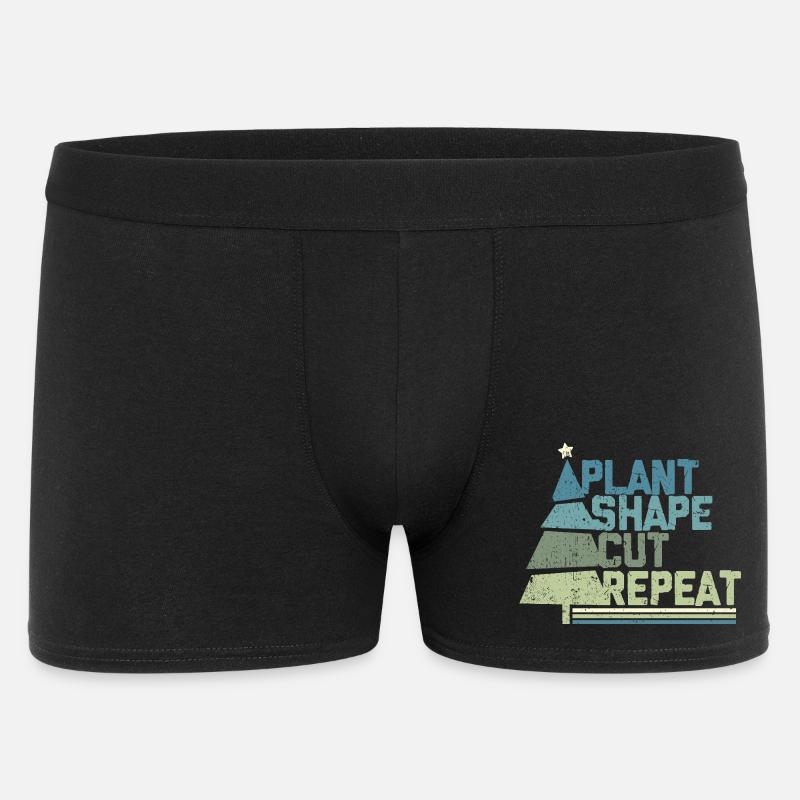 Weihnachtsbaum Züchter Plant Shape Cut - Männer Boxer Shorts - Schwarz