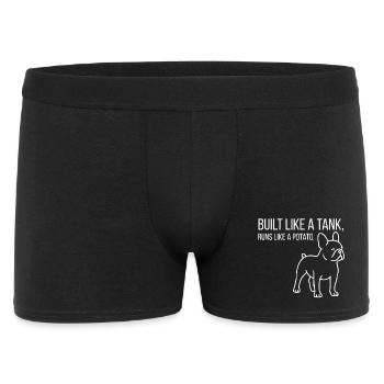 Kurze Nase, große Klappe – Französische Bulldogge - Männer Boxer Shorts - Schwarz - Vorne