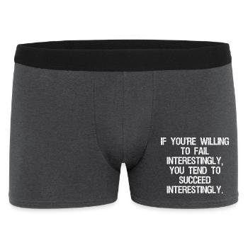 if you're willing to-fail interestingly you tend - Boxer Homme - charbon - Devant
