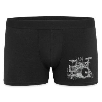 Cat Drums Drummer Musician Vintage Art - Men's Boxer Shorts - black - Front