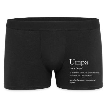 Umpa Definition Lustig Opa Definition Vater - Männer Boxer Shorts - Schwarz - Vorne