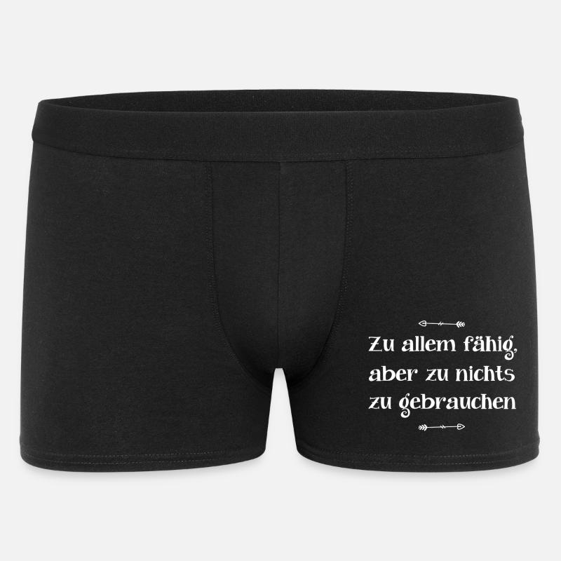 Lustiger Spruch  - Männer Boxer Shorts - Schwarz