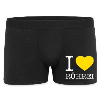 I love Rührei - Männer Boxer Shorts - Schwarz - Vorne