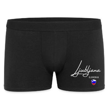 Ljubljana Slovenia, minimalist elegant design - Men's Boxer Shorts - black - Front