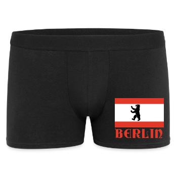 Berlin Bear Flag Graphic - Men's Boxer Shorts - black - Front