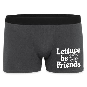 Salat Be Friends - Männer Boxer Shorts - Anthrazit - Vorne