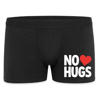 No Hugs Bitte Abstand Halten Umarmung Anti Social - Männer Boxer Shorts - Schwarz - Vorne