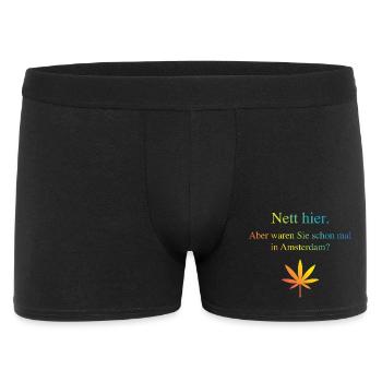 Nice here. But have you ever been to Amsterdam? - Men's Boxer Shorts - black - Front