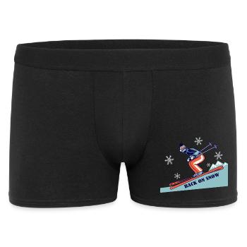 Retour sur neige : ski rétro - Boxer Homme - noir - Devant