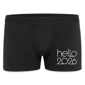 Hallo Neon-Feuerwerk 2026 - Männer Boxer Shorts - Schwarz - Vorne