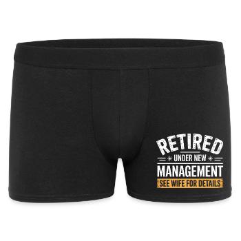 Retired Under New Management See Wife for Details - Men's Boxer Shorts - black - Front