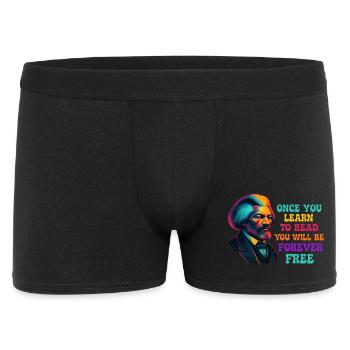 Once You Learn to Read You Will Be Free - Men's Boxer Shorts - black - Front
