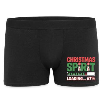 Christmas Spirit Loading 67% – Festive Humor - Boxer Homme - noir - Devant