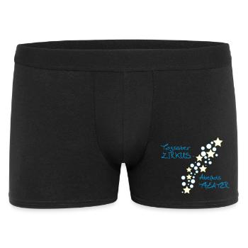 Tagüber Zirkus – Abends Theater - Männer Boxer Shorts - Schwarz - Vorne
