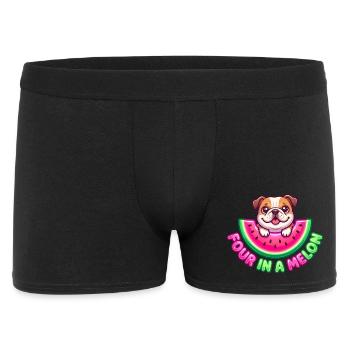 Four In A Melon Bulldog - Men's Boxer Shorts - black - Front