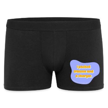 Funny Travel Design–I Packed Trauma and a charger - Men's Boxer Shorts - black - Front