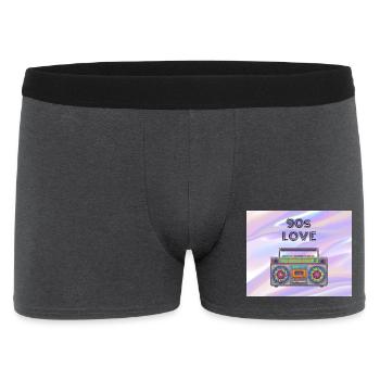 90s Love Boombox - Men's Boxer Shorts - charcoal grey - Front