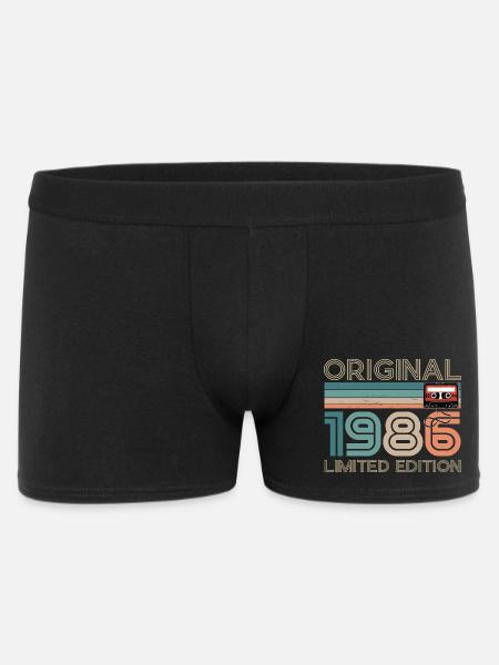 40 Jahre 40-jähriges Jubiläum 1986 Originaljahrgang - Männer Boxer Shorts - Schwarz