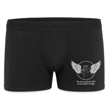Pug Dog Nuage Ailes d’Ange Adieu Deuil - Boxer Homme - noir - Devant