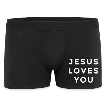 Jésus t’aime – Foi chrétienne - Boxer Homme - noir - Devant