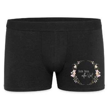 Je suis pleine valeur - Couronne de fleurs - Pour la naissance - Boxer Homme - noir - Devant
