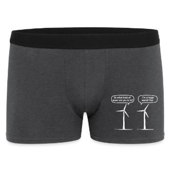 Huge Metal Fan - Men's Boxer Shorts - charcoal grey - Front