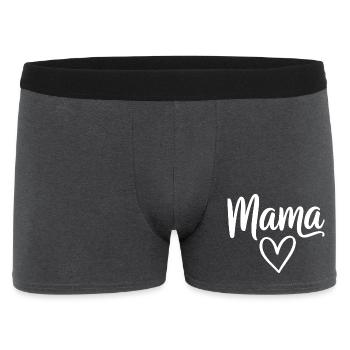 Mama Heart Script - Boxer Homme - charbon - Devant