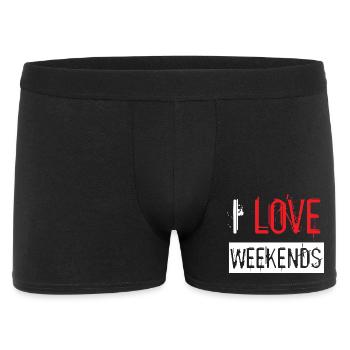 Love Red Paint Splatter Distressed Urban Design - Männer Boxer Shorts - Schwarz - Vorne